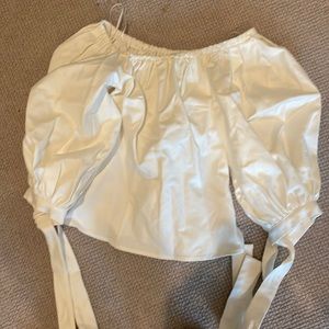 Cece NWT off shoulder white XS ballon top